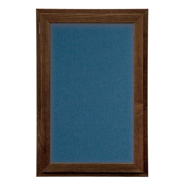 United Visual Products Outdoor Enclosed Combo Board, 42"x32", Satin Frame/Burgundy & Forbo UVCB4232OD-BURGUN-FORBO - main